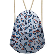 Load image into Gallery viewer, Cotton Nurse Pattern String Backpack for Teens