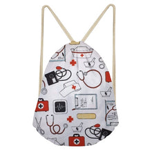 Load image into Gallery viewer, Cotton Nurse Pattern String Backpack for Teens