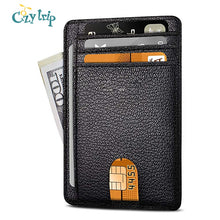 Load image into Gallery viewer, Genuine Leather Wallet with Front Pocket, Credit Card Holder and ID Window
