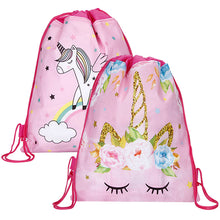 Load image into Gallery viewer, Unicorn Pattern String Backpack Bag for Girls
