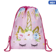 Load image into Gallery viewer, Unicorn Pattern String Backpack Bag for Girls
